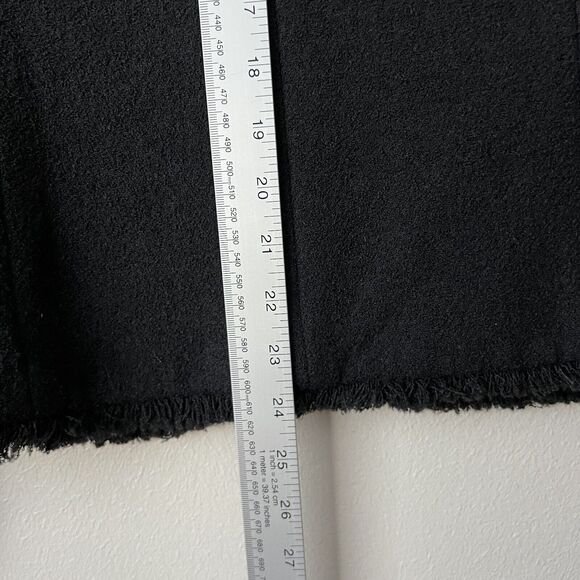 Albert Nipon Blazer Womens Size 4 Black Wool Blend Fringe Details Jacket Lined - Picture 8 of 12